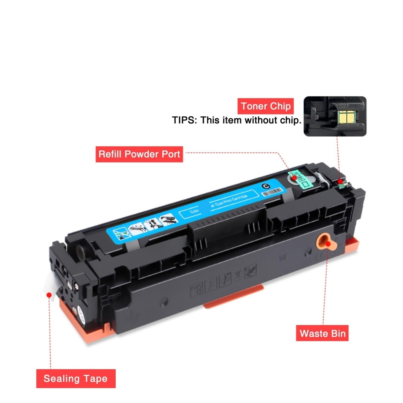 Cartuccia toner, compatibile con HP, 207A W2210A W2211A
