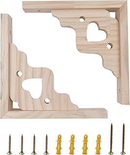 Antrader 2PCS Wooden Shelf Brackets,8
