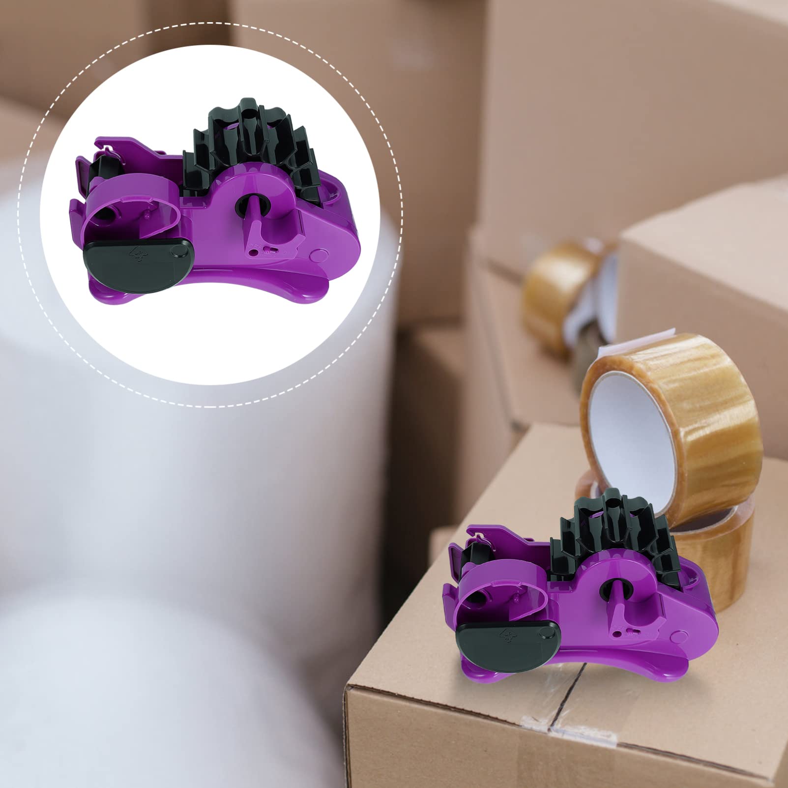 HOMSFOU 1Pc Convenient Tape Cutting Device for Easy Sealing Reusable Plastic Bag Sealer Carton Sealer Design for Packing and Present Giving