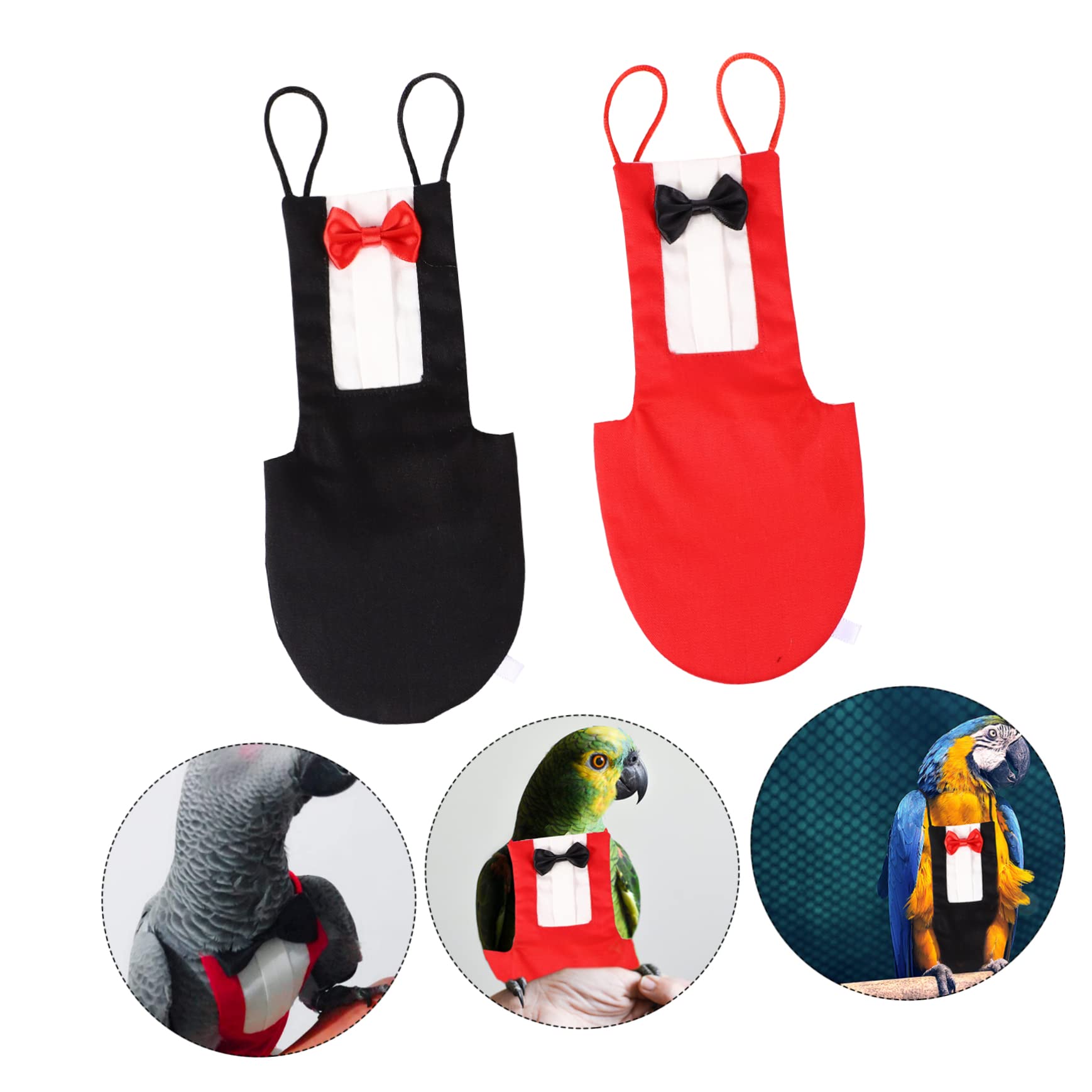 VANZACK 4pezzi Pannolini Per Uccelli Riutilizzabili e Lavabili Per Pappagalli Con Abbigliamento Per Animali Domestici