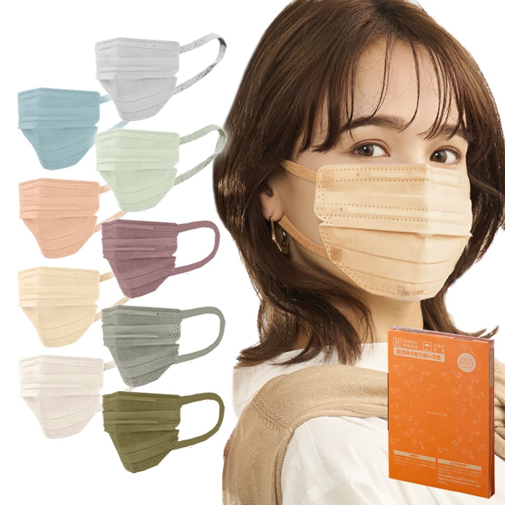 みみ Amazon.co.jp: [アイリスオーヤマ] マスク 不織布 プリーツマスク 54枚