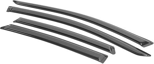 Miniatura 3 de IKON MOTORSPORTS - Visera de ventana compatible con Nissan Altima Sedán 2013-2018, acrílico sin pintar, negro, protector de lluvia, deflector de