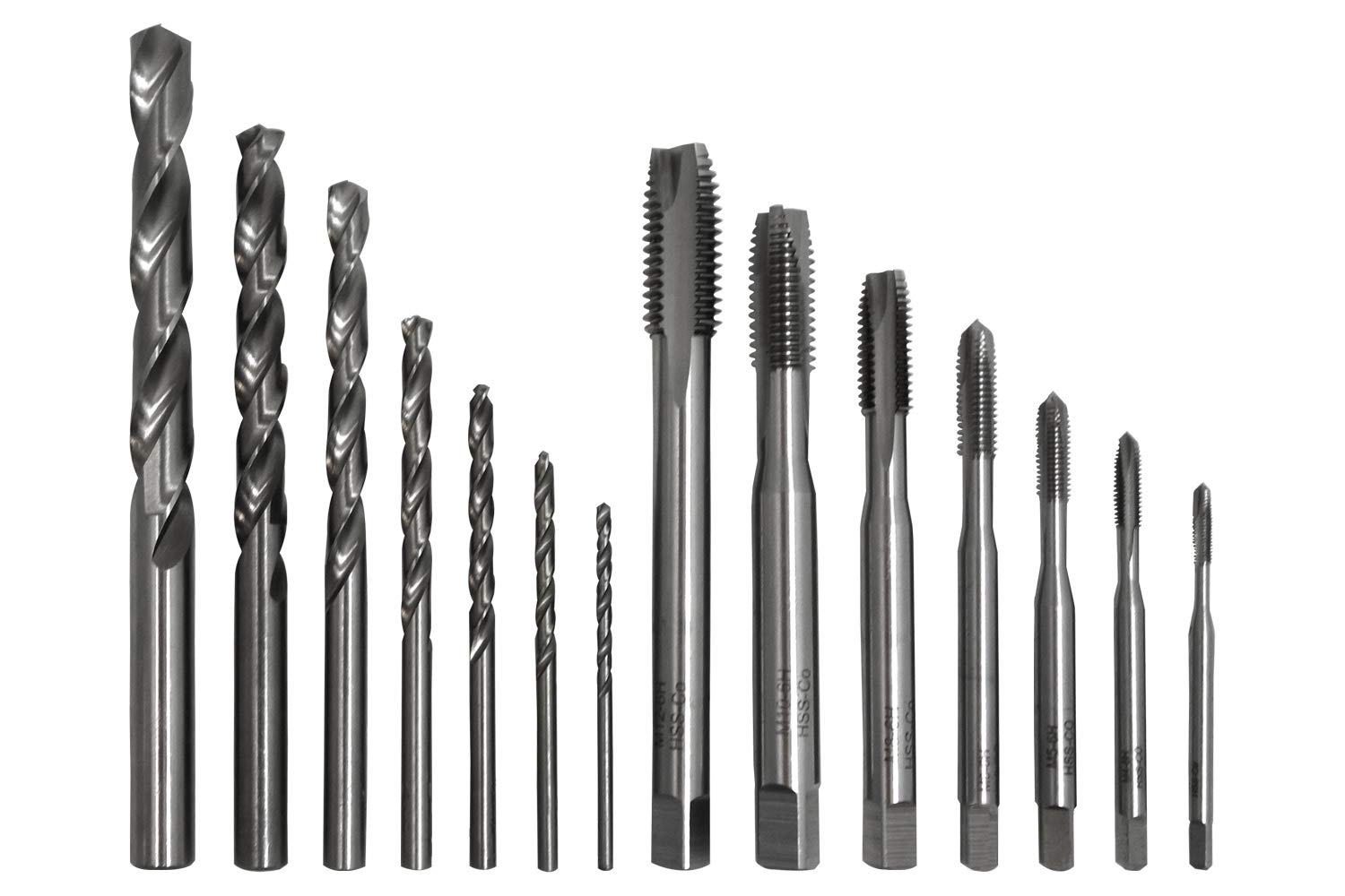 Paulimot M3-M12 - Set di maschi filettati per macchina HSS-Co5 con punta a corona