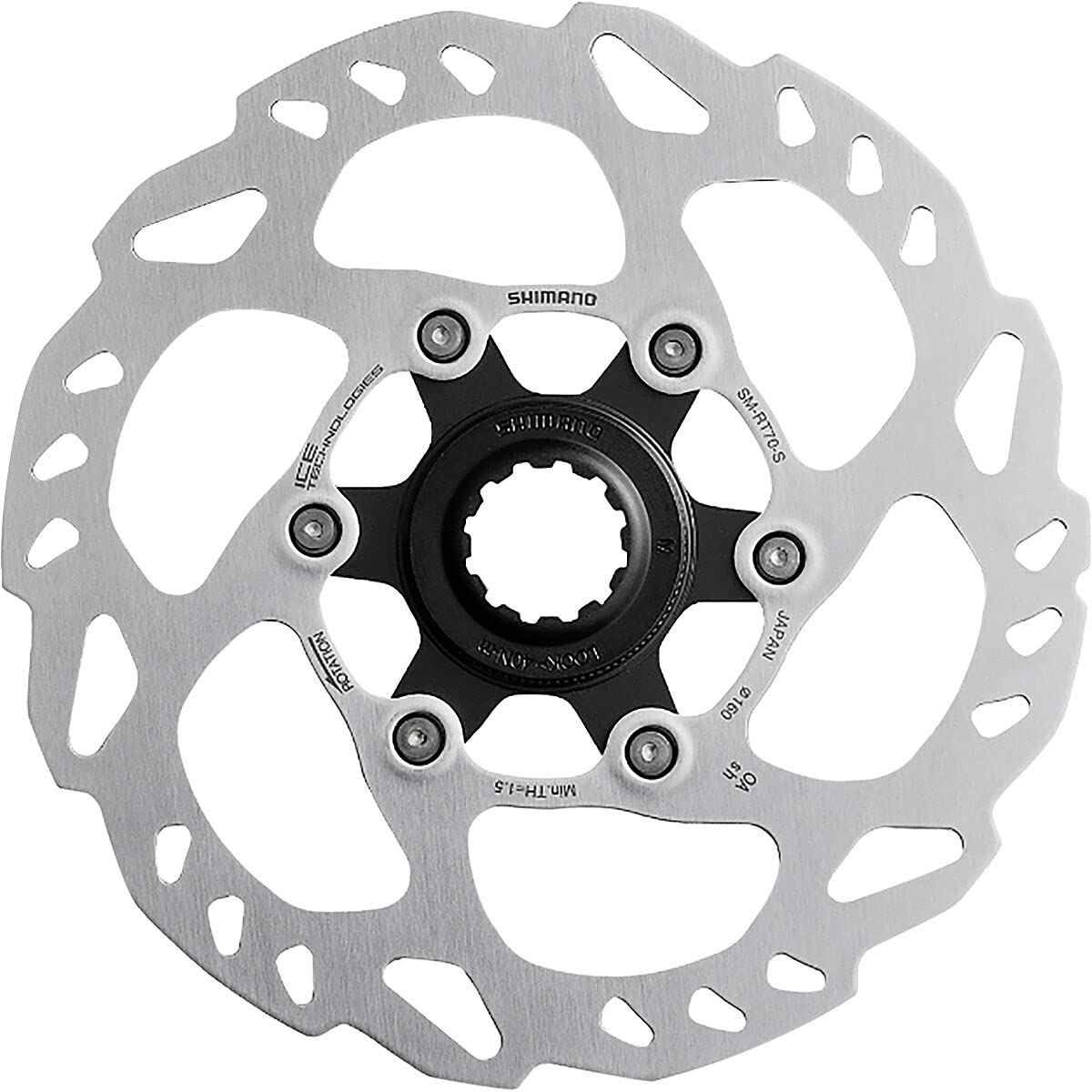 SHIMANO SLX SM-RT70 Rotor - Centerlock Black/Silver, 160mm