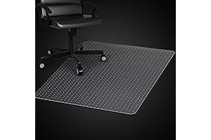 Amazon Basics Chair Mat for Carpet: Ergonomic Computer Chair Mat Improves Rolling with Easy-Glide Surface