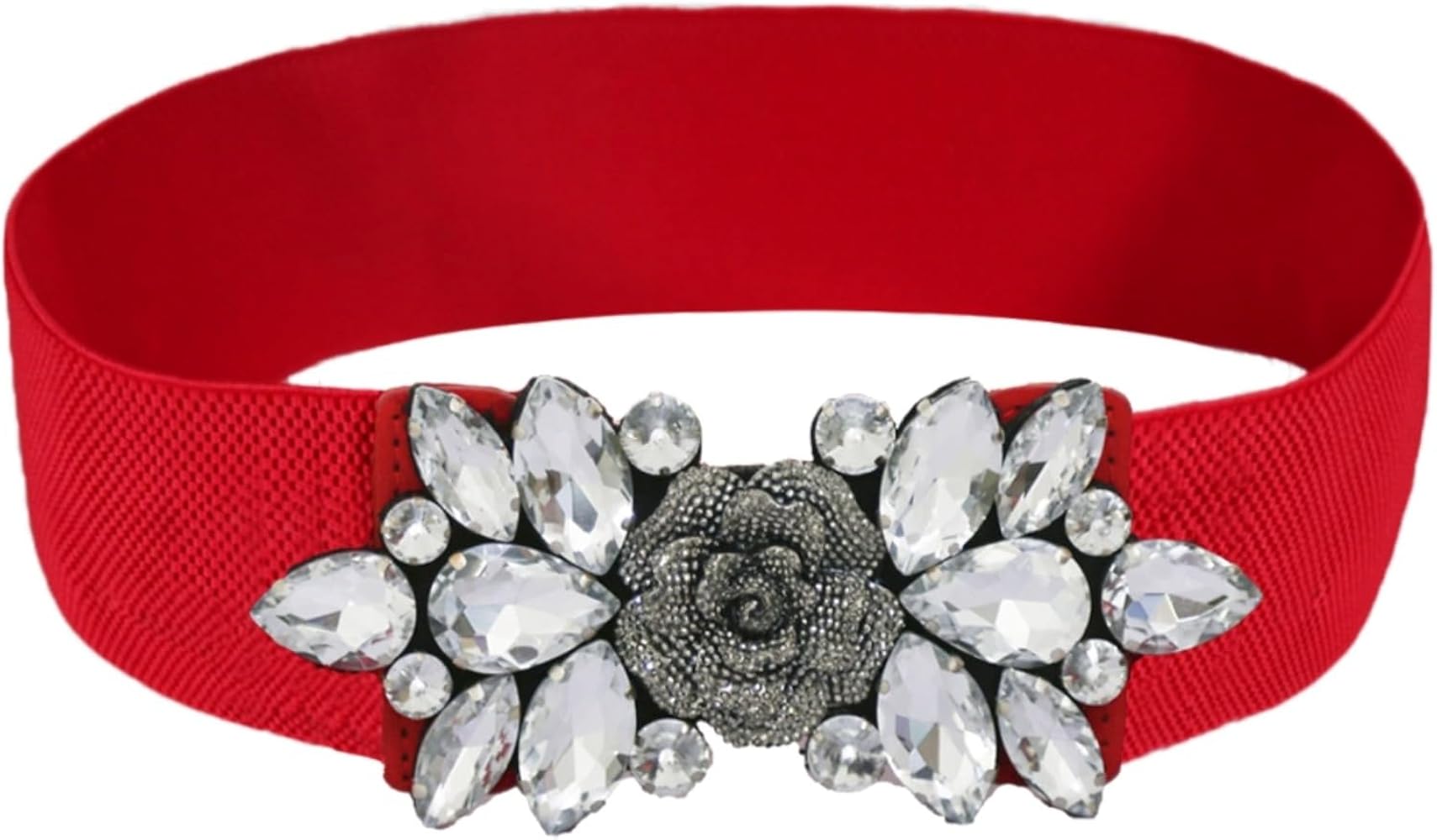 Dorchid Women's Rhinestone Stretch Belt Wide Elastic Belts Sparkly Crystal  Dressy Belts for Formal Dresses (Red, 3XL-4XL(36~44")) at Amazon Women's  Clothing store