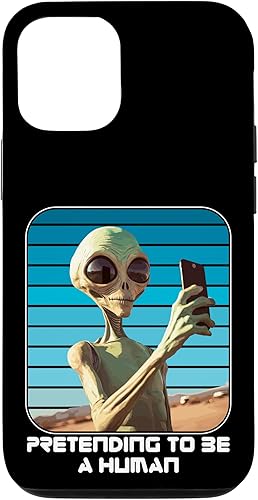iPhone 1212 Pro Alien Pretending To Be A Human Halloween Funda para mujeres, hombres, niños