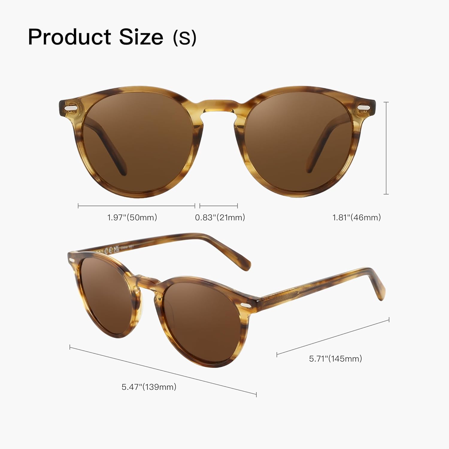 ZENOTTIC Polarized Sunglasses Mens Womens : Round Retro Small Sunglasses - Unisex Trendy Shades UV400 Protection - Image 6