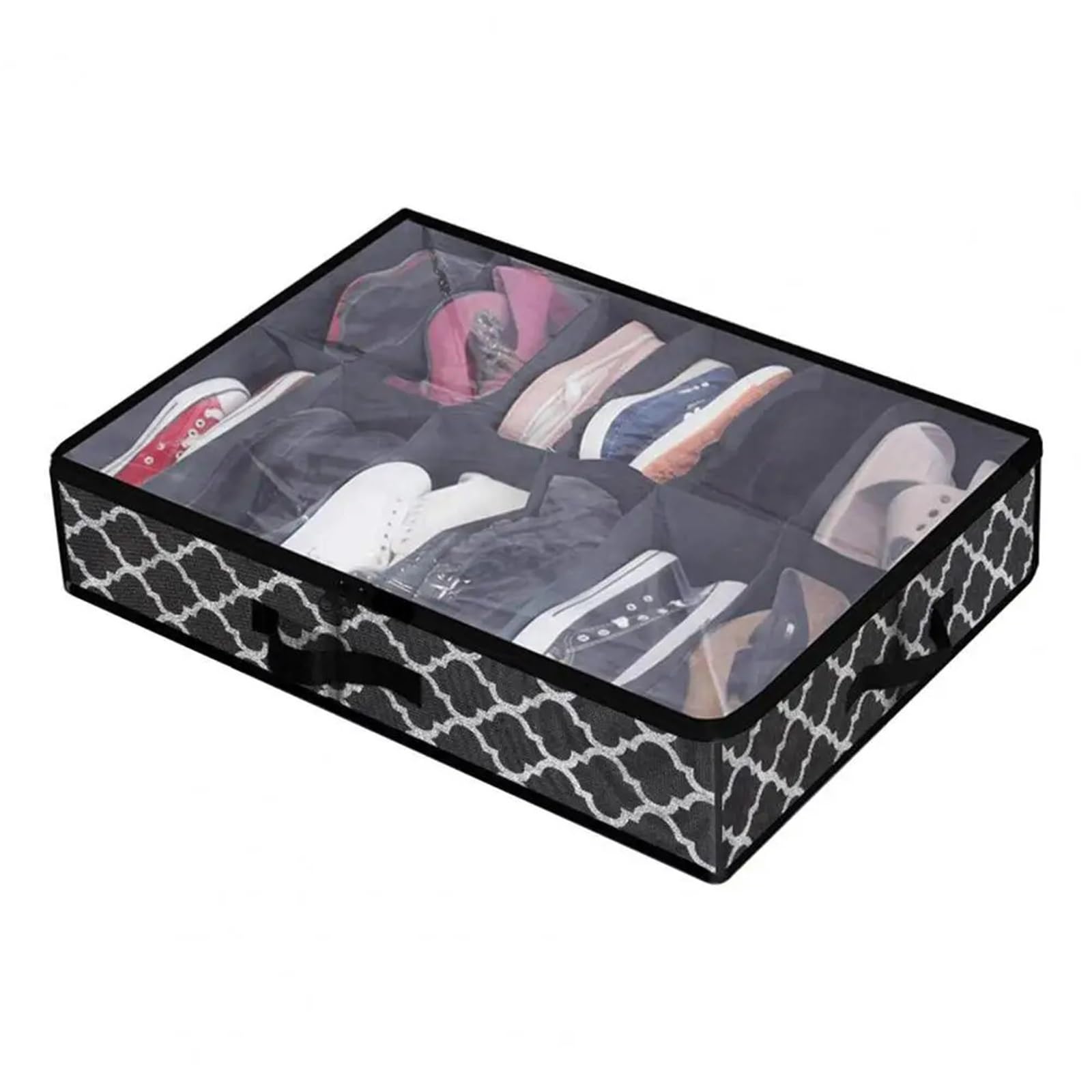 FCfpxwtz Clothes Storage Bags, Under Bed Shoe Storage Box Multicolor(Black)