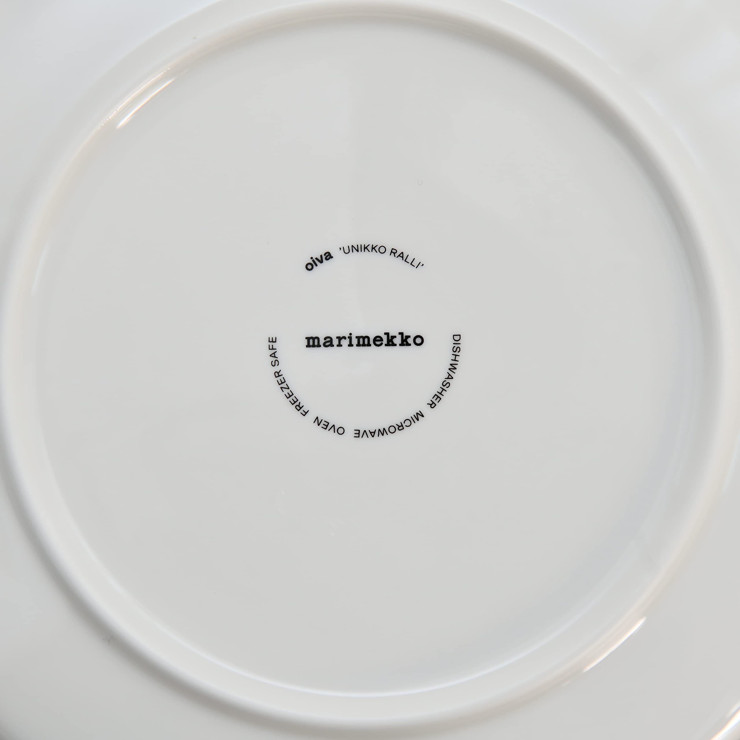 Amazon.co.jp: marimekko Unikko Ralli プレート 20cm ホワイト×ライト