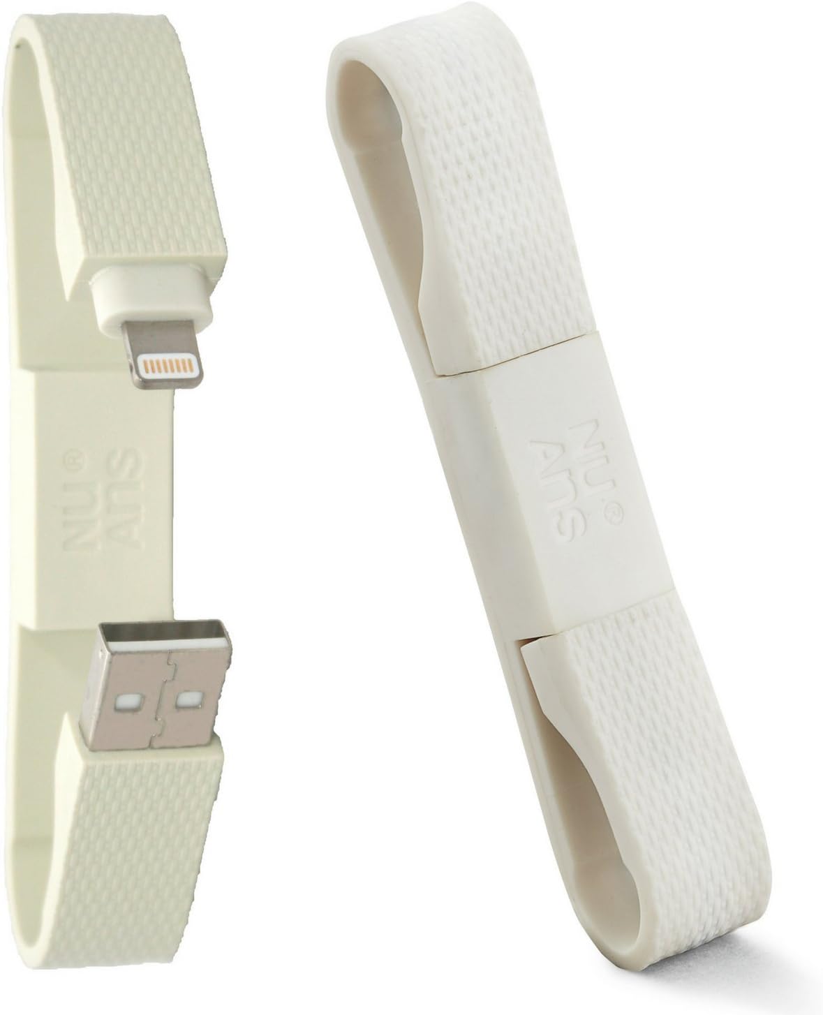 [BANDWIRE] MFi Lightning Cable, Tangle-Free Flat, Key-Chain Type 6" Short Lightning for iPhone & iPad, White - Reddot Design Award, iF Design Award & Good Design Award | Under $25, Gift