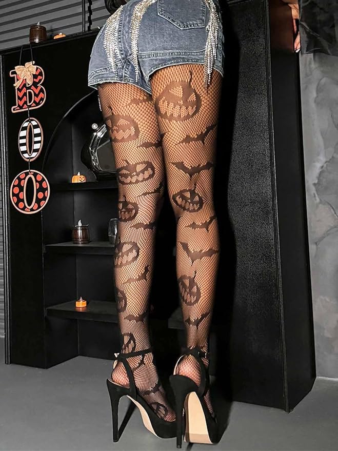 Image of Fishnet Stockings Lace Patterned Tights High Waist Pantyhose Fishnets for Women