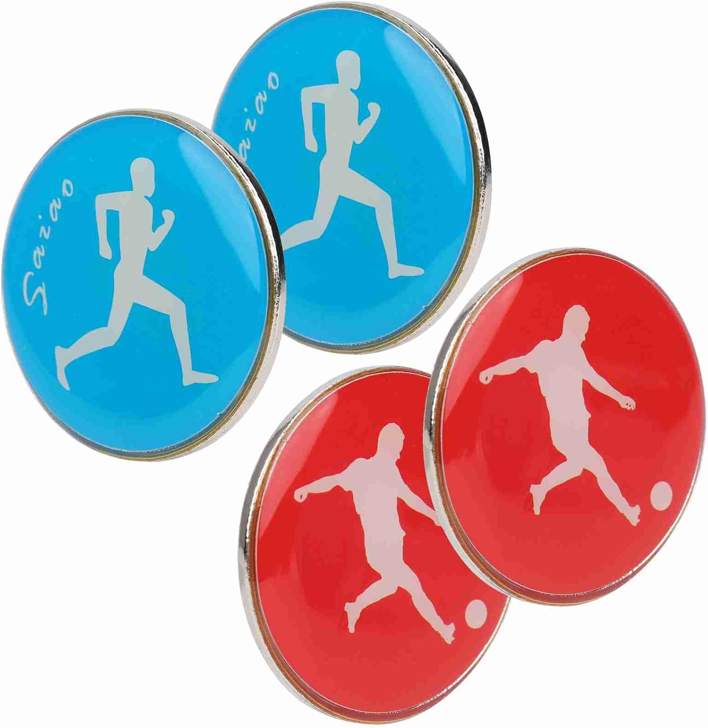 Portable Referee Flip Coin 4 Pack Two-Sided Sports Tossing Coin for Soccer Football Volleyball Table Tennis Cricket Basketball Referee Game