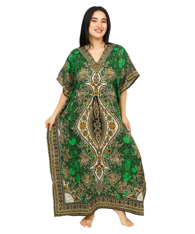 Women's Long Kaftan Maxi Caftan Dress Gown Top Night Dress3