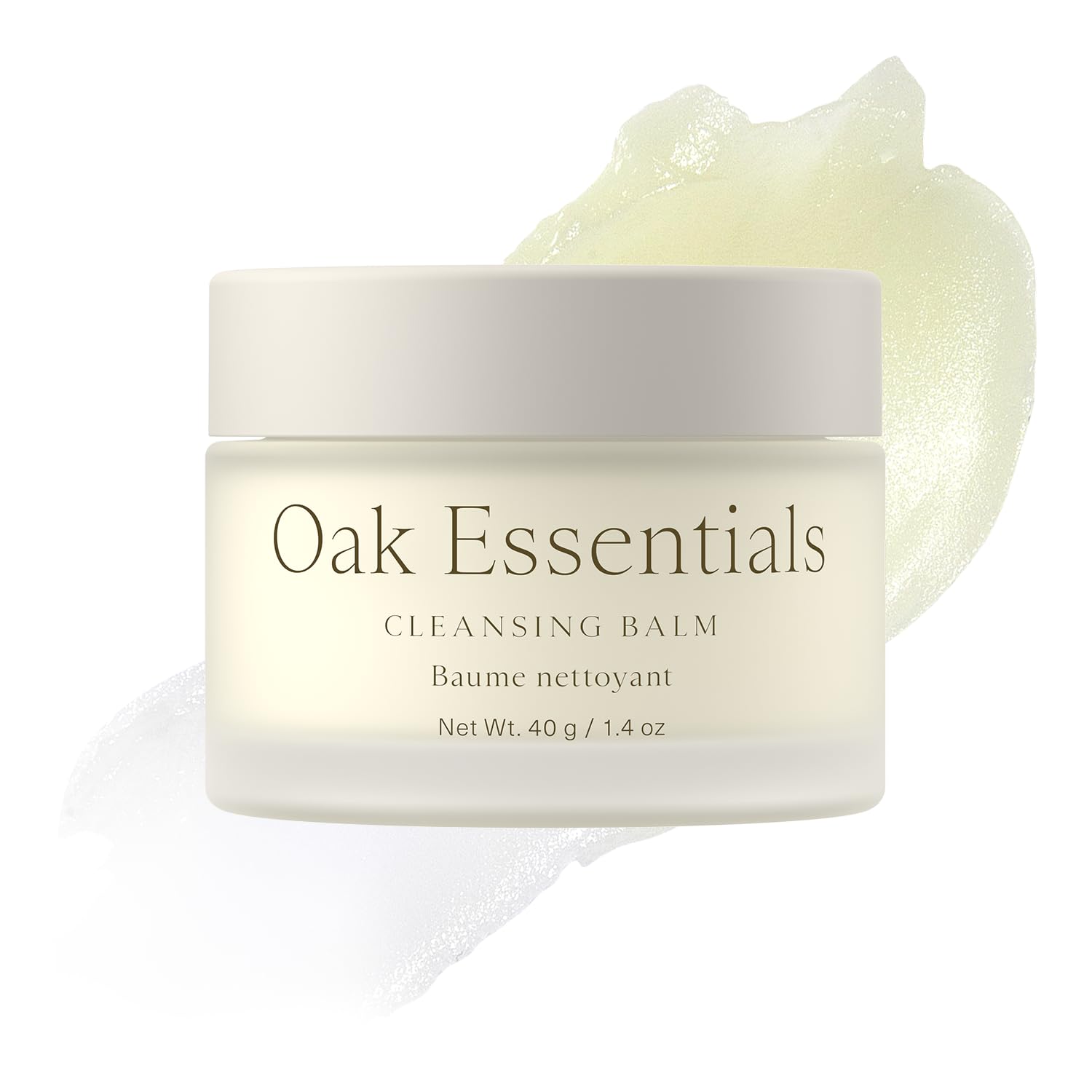 Oak Essentials Cleansing Balm | Makeup Remover Face Cleanser with Avocado Oil, Juniper & Safflower Seed Oil, 1.4 Oz