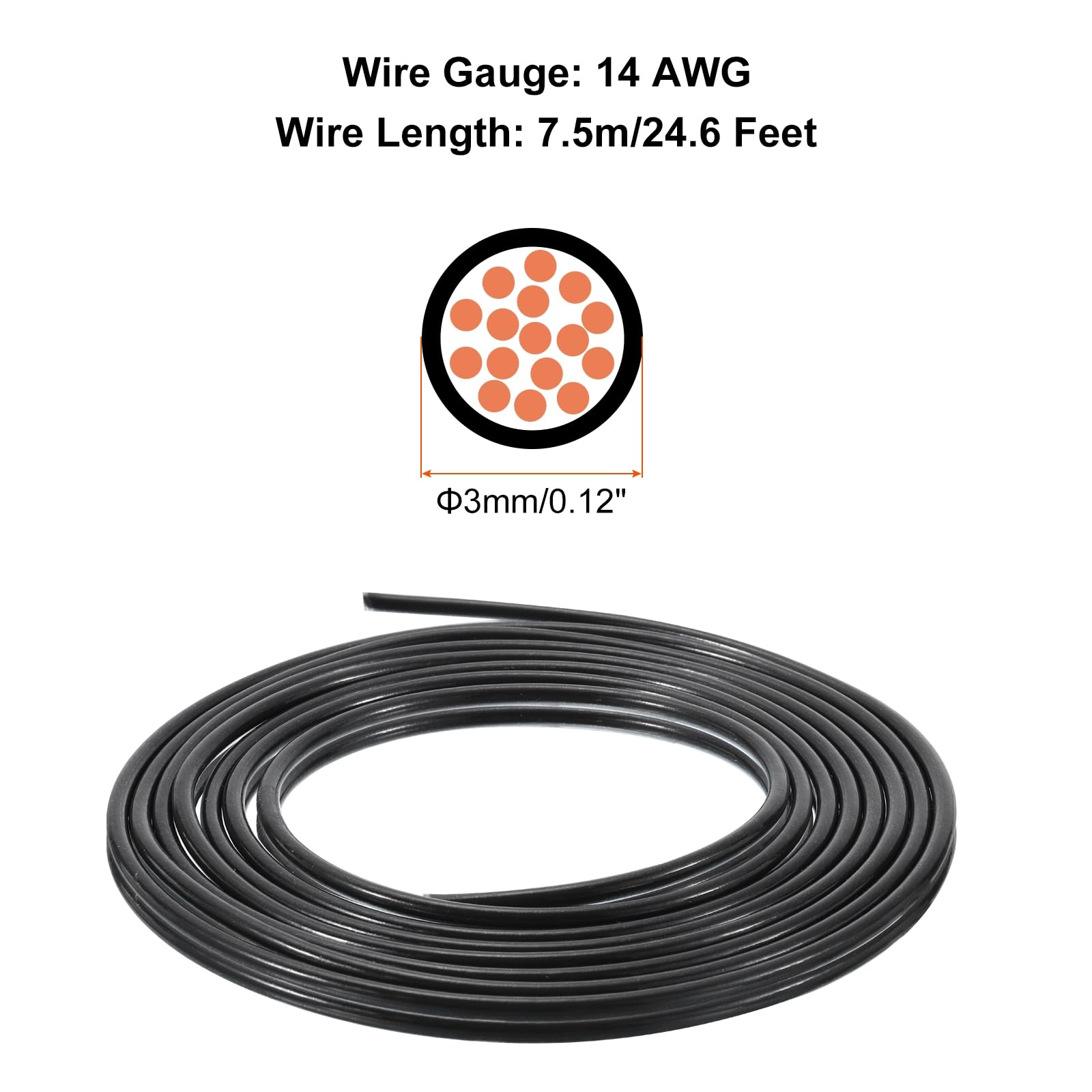 Cavo Filo Unipolare UL Style 1007 AWG 16 Nero