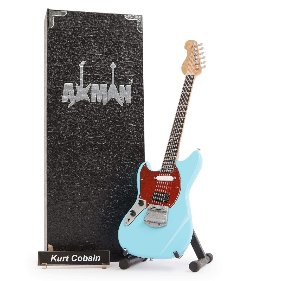 Kurt Cobain - Chitarra in miniatura - Regali musicali - Ornamento fatto a mano