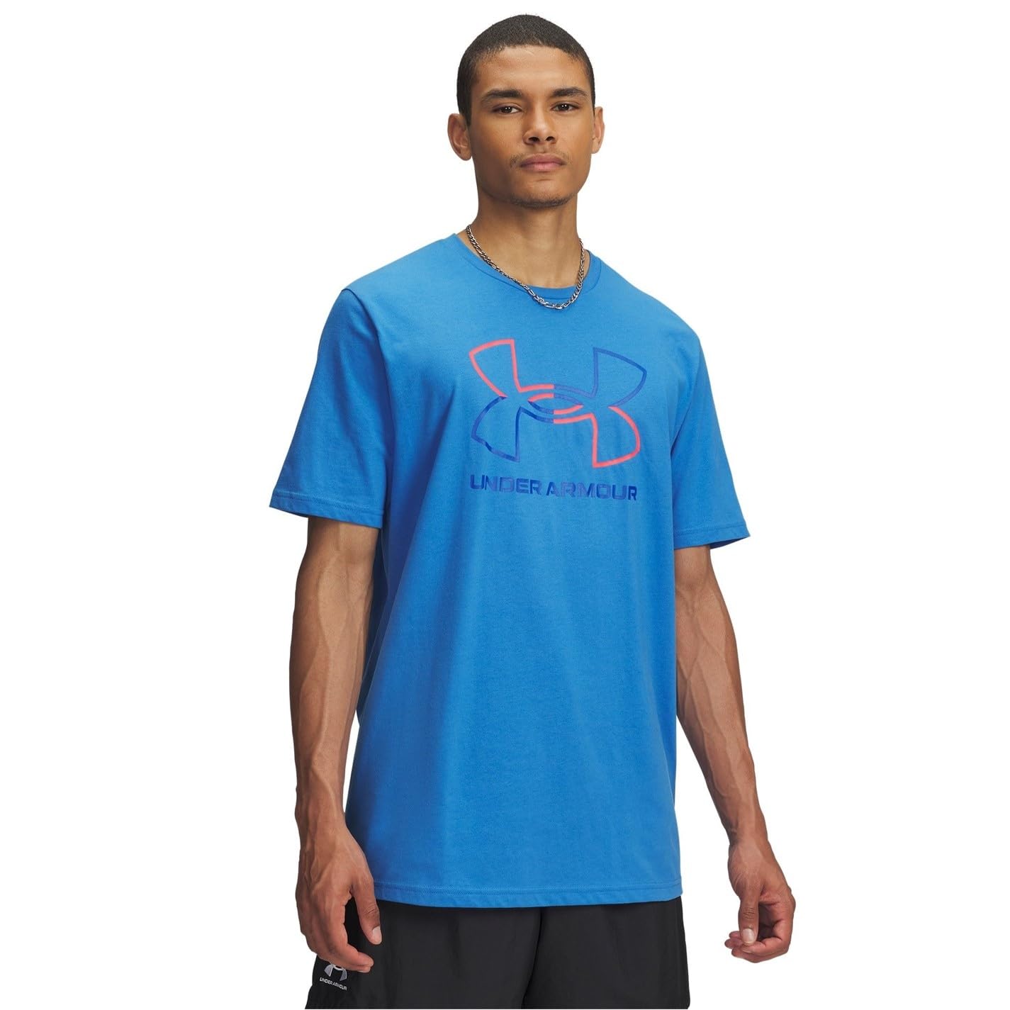 Under Armour Ua Mens Ua Gl Foundation Update Ss Blue Atlantis/Racer Red/Royal Lg
