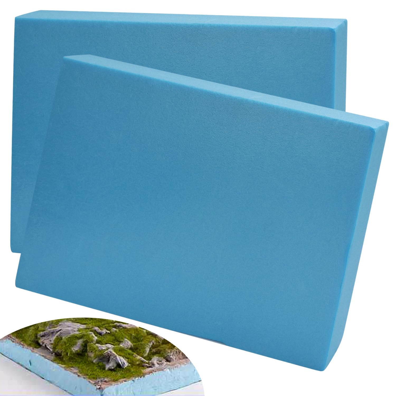 Gohytal 6 Fogli Di Schiuma Rigida XPS Per Modellismo – 30x20x2 Cm – Blu, Per Diorami, Paesaggi, Fai Da Te - 5