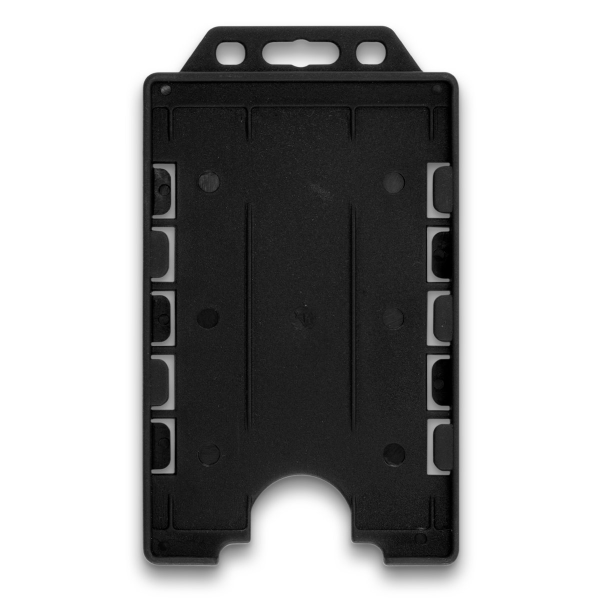 CKB LTD® Pionowe, dwustronne, sztywne, wsuwane, otwarte etui na identyfikator, portret, podwójny plastikowy ochraniacz na dowód osobisty, pomieści dwie karty 86 mm, 54 mm, cr80, rozmiar karty