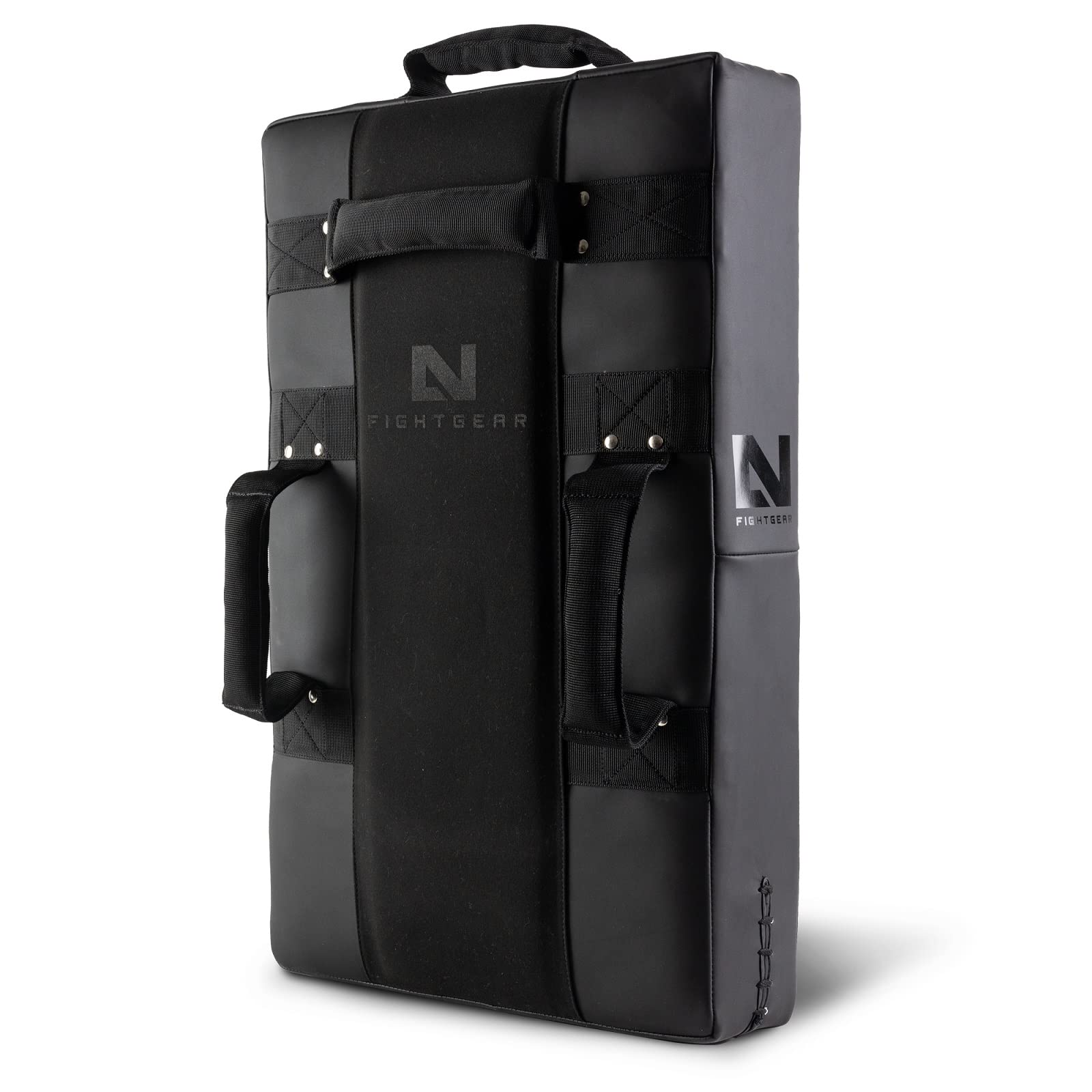LNX Schlagpolster Pratze Ultimatte gerade - Mattschwarz Ultimatte Black XL Stoßkissen Pratze für Kickbox- Muay Thai Training usw.