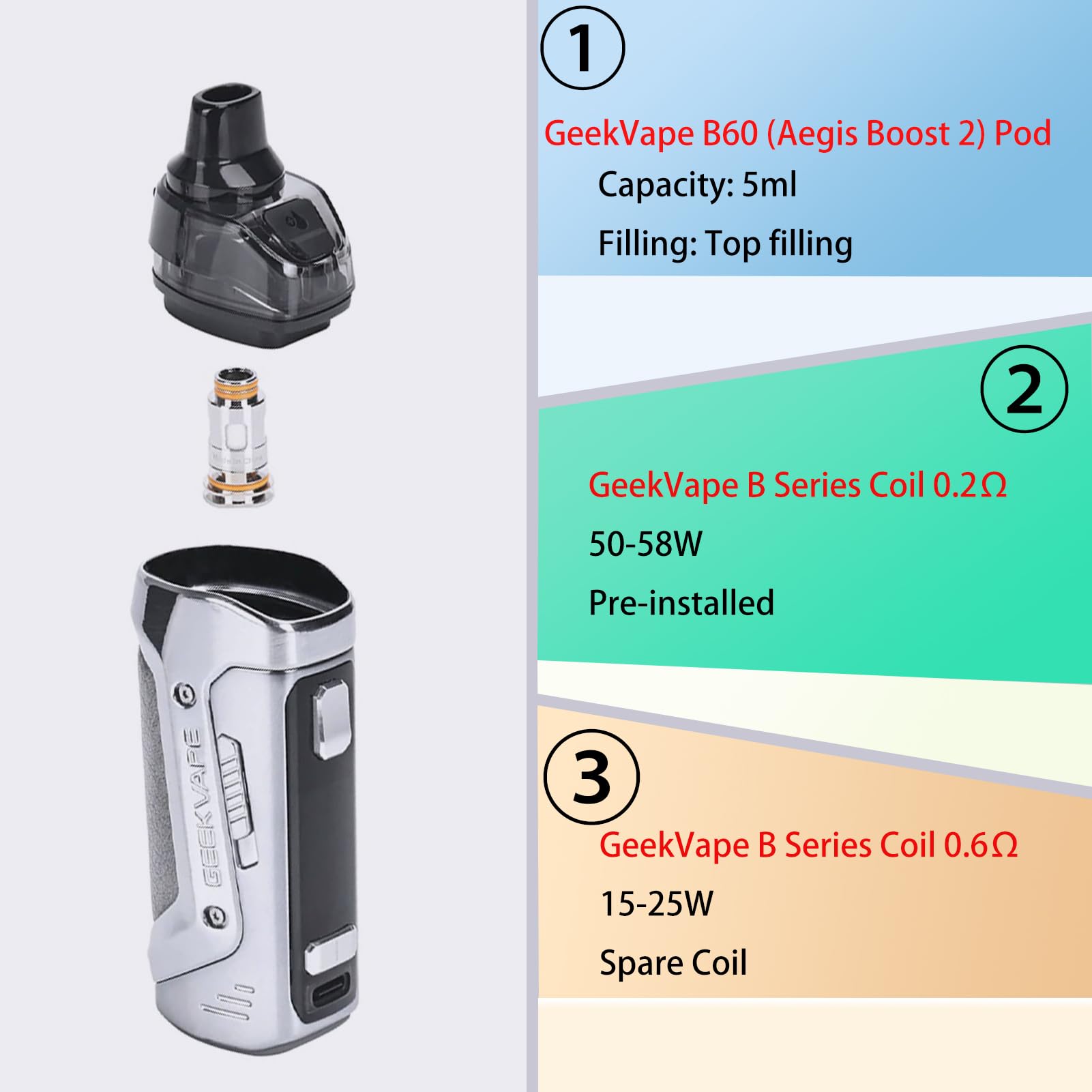elfbar nachfüll pod läuft aus Kit Aegis Solo 3 Build In Geekvape : 3000mAh et clearomiseur 5.5 ml