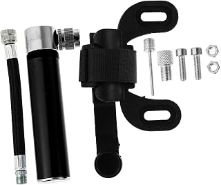 Mini Bike Pump High Pressure Inflator Aluminum Alloy for Outdoor Cycling | Lightweight Frame Mount Design, Comfortable Grip, American Nozzle Compatibility, Black Finish