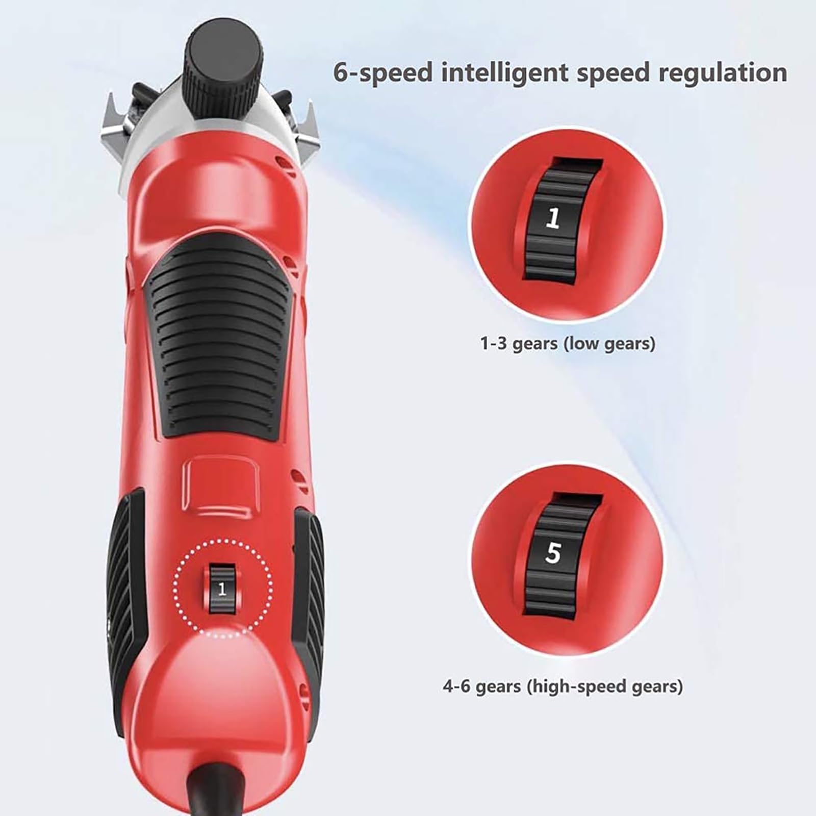 Tosatrice Elettrica per Pecore 1000W, Resistente con 6 Velocità, per Tosatura Professionale Della Lana, Nessun Danno Alla Lana per Pecore, Capre, Alpaca E Lama(9 TOOTH STRAIGHT BLADE)