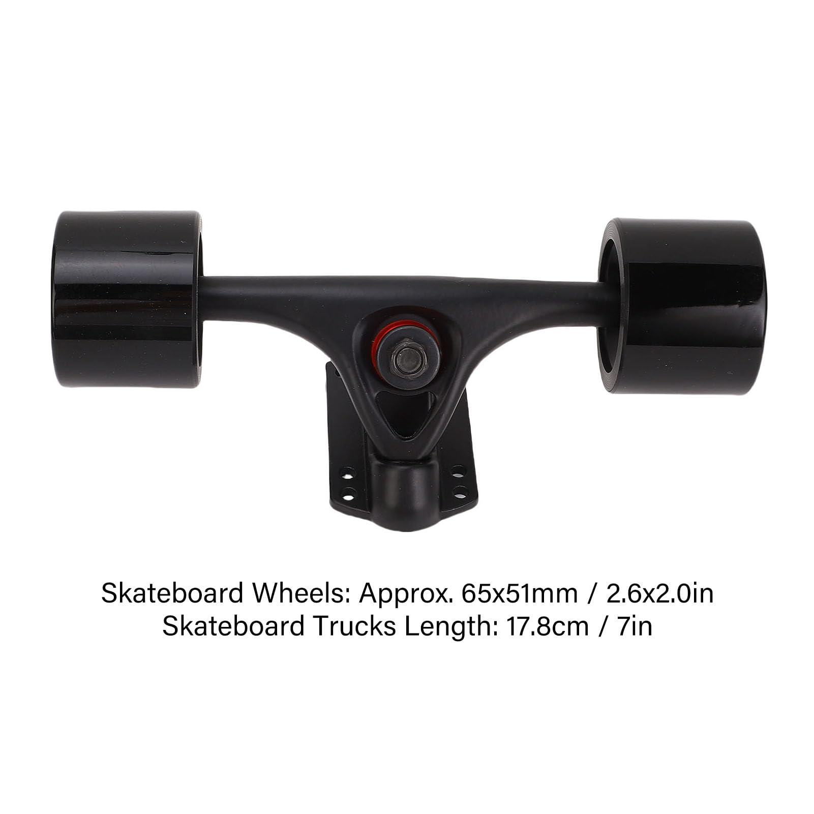 Tbest Longboard Trucks Aluminium ALLIAG 7 Pouces Tamis de Planche à roulettes avec Roues Combo pour Longboard Road Board Dance Board 2PCS