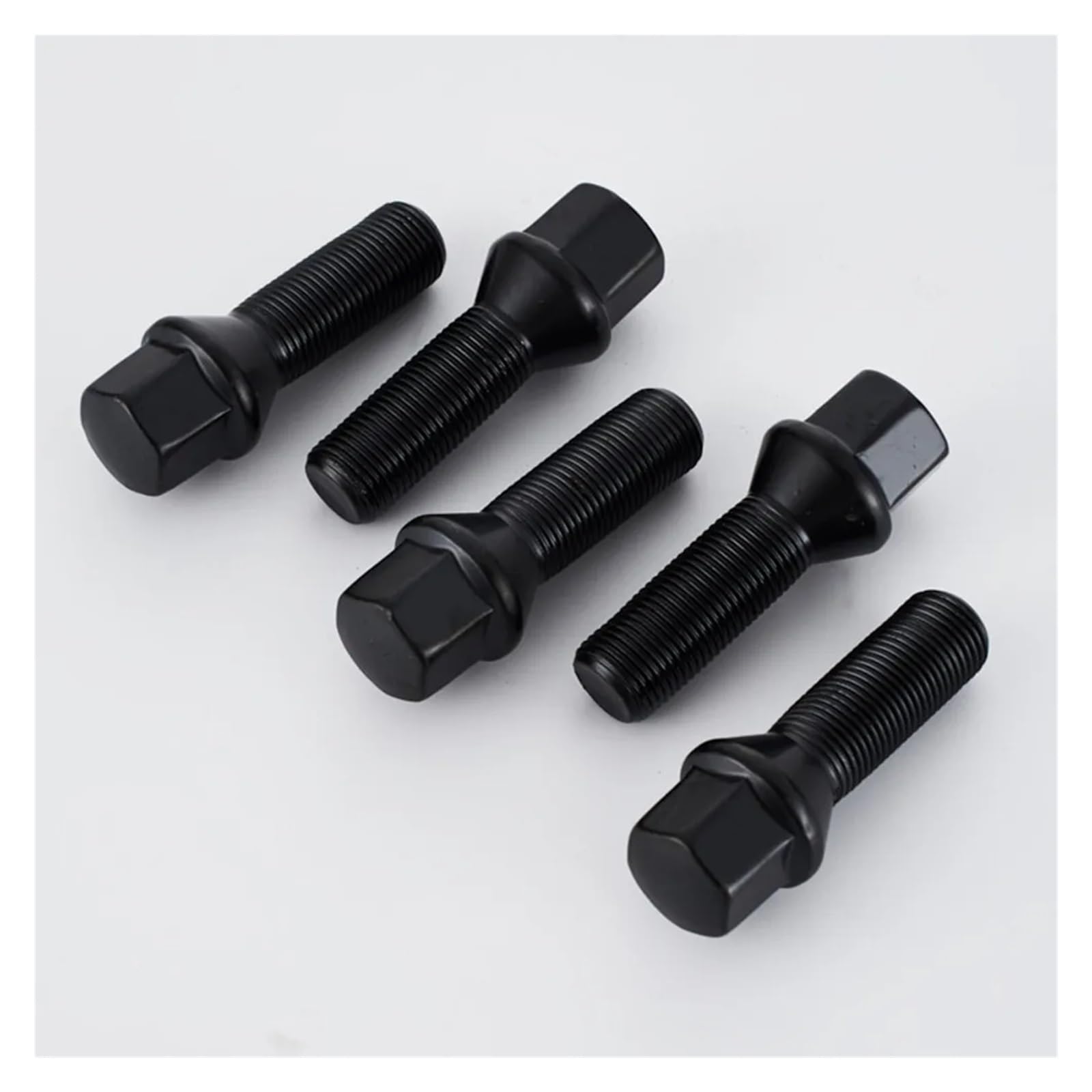 M14x1,25/M14x1,5 Czarne śruby z uchwytami kół 17mm sześciokątne 35mm/40mm/28mm długość trzpienia Śruby do kół z gniazdem stożkowym(40mm 4pcs,M14x1.25)