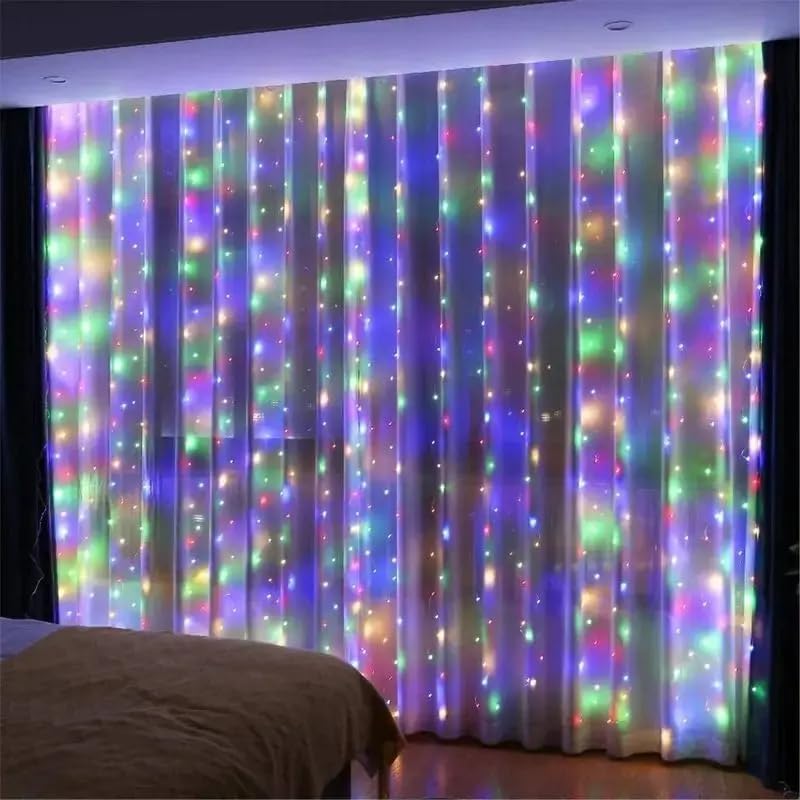 USB LED Fairy Lights, 4m x 2m, 300 LEDs, Multicolour, Decorative String Lights with Remote Control