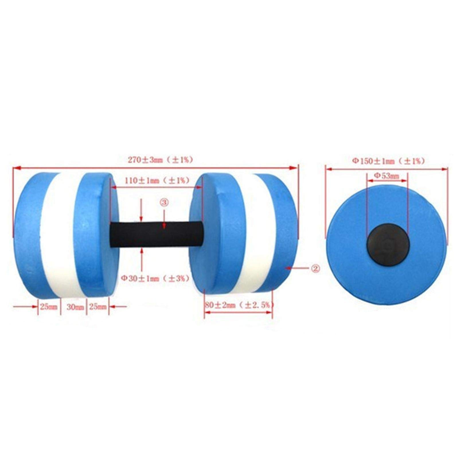 Manubri Galleggianti Per Piscina, Manubri Di Schiuma In Acqua, Manubri Ginnastica Per Piscina Aerobica Galleggiante Da Nuoto, Manubrio Fitness Per Allenamento Ed Esercizio (2)