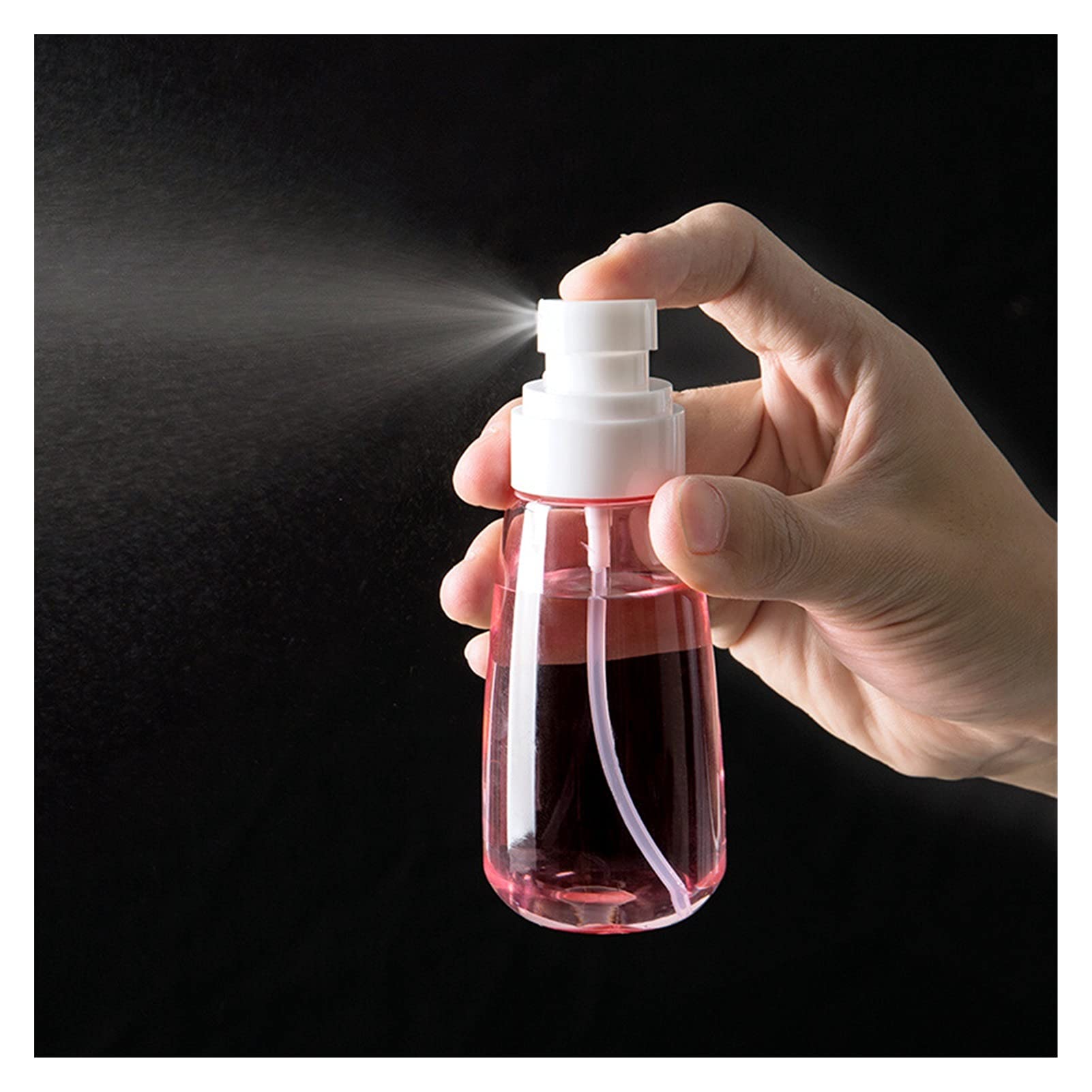 Butelka do przechowywania 3 szt. / zestaw różowy plastikowy perfumy pusta butelka z rozpylaczem butelki z alkoholem podróż makijaż piękno ponowne użycie małe opakowanie (kolor: Różowy)