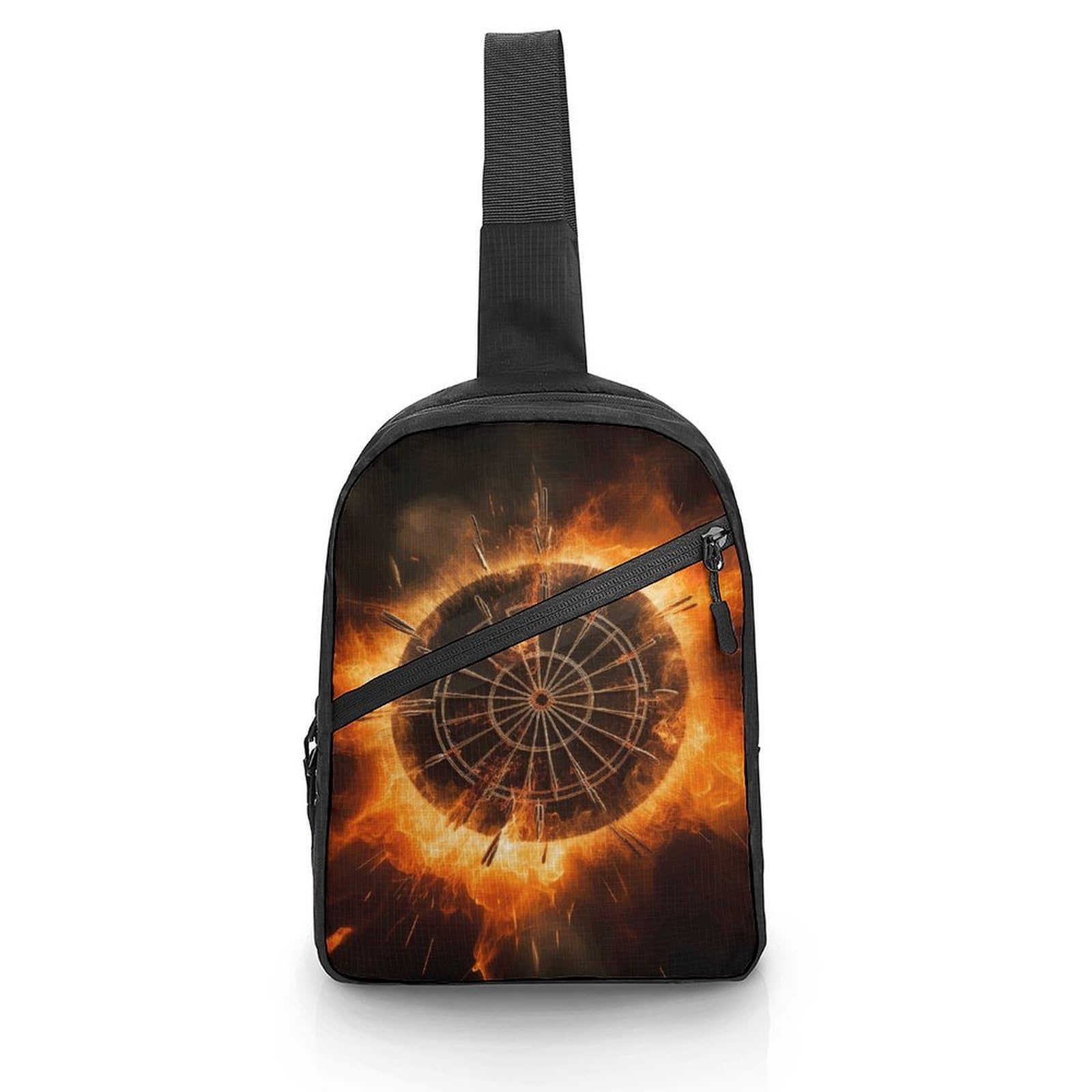 GFLFMXZW Sling Backpack for Women Men Crossbody Chest Bag Fanny Pack Dart Board Sling Bag for Hiking Travel, Dart Board, One Size, Sling Backpacks