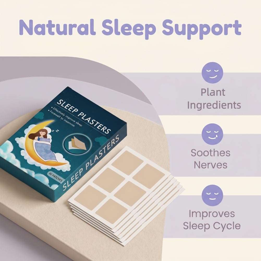 Parches Para Dormir Naturales,4pcs Parches para Dormir,Parches Naturales para Dormir Profundamente,Parches Para Dormir Profundo,Parches para Dormir para Adultos,Parches de Apoyo para El Sueño