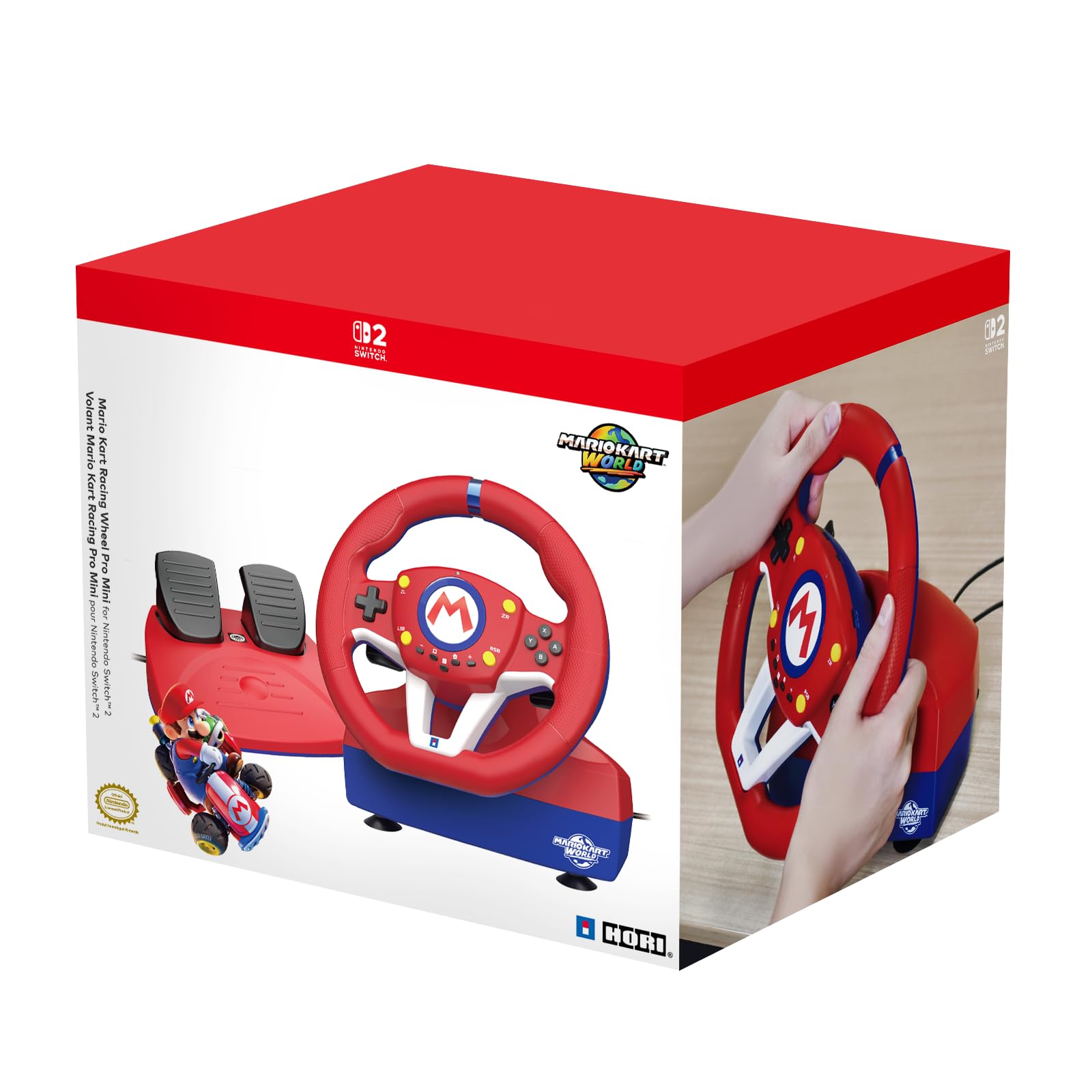 Hori - Volante Mario Kart Pro Mini para Nintendo Switch 2/PC - Licencia oficial