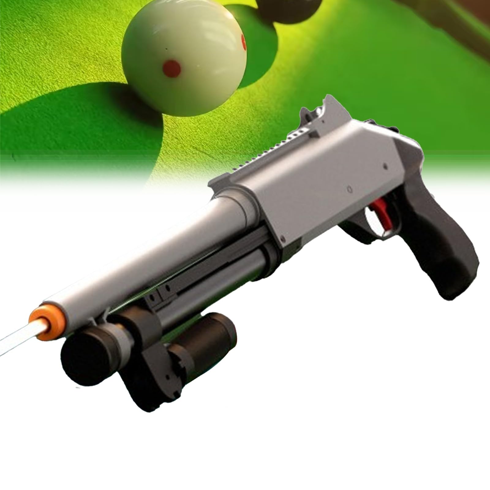 Pool Cue Gun, Bolt Action Pool Stick with Consistent Shots Long Lasting Construction, Suitable for Pool Tables(Grey,85 * 21cm)