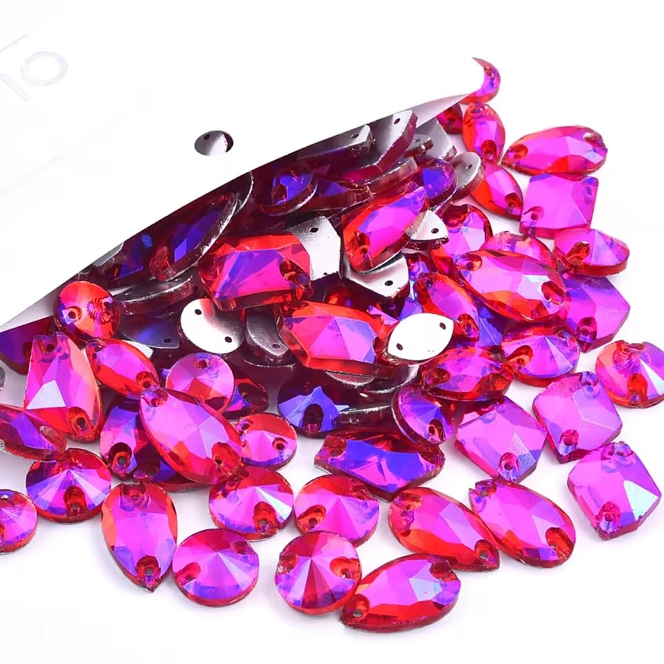 Triangolo Aaaaa Cucire Pietre E Cristalli Vetro Strass Retro - Foto 3