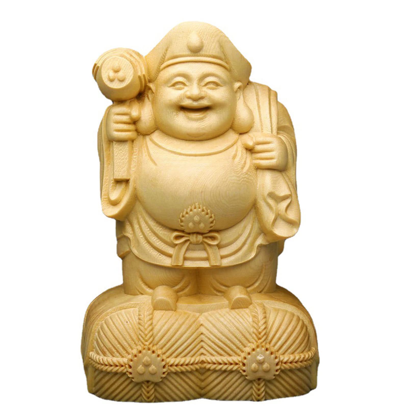 Amazon.co.jp: WANZPITS 三面大黒天 置物 大黒天 仏像 大黒様 木彫り 