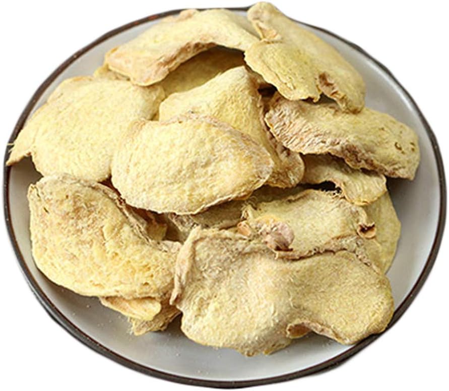 OUYANGHENGZHI Natural Healthy Dried Old Ginger Slices Lao Gan Jiang Pian 老干姜片 100g/3.5oz