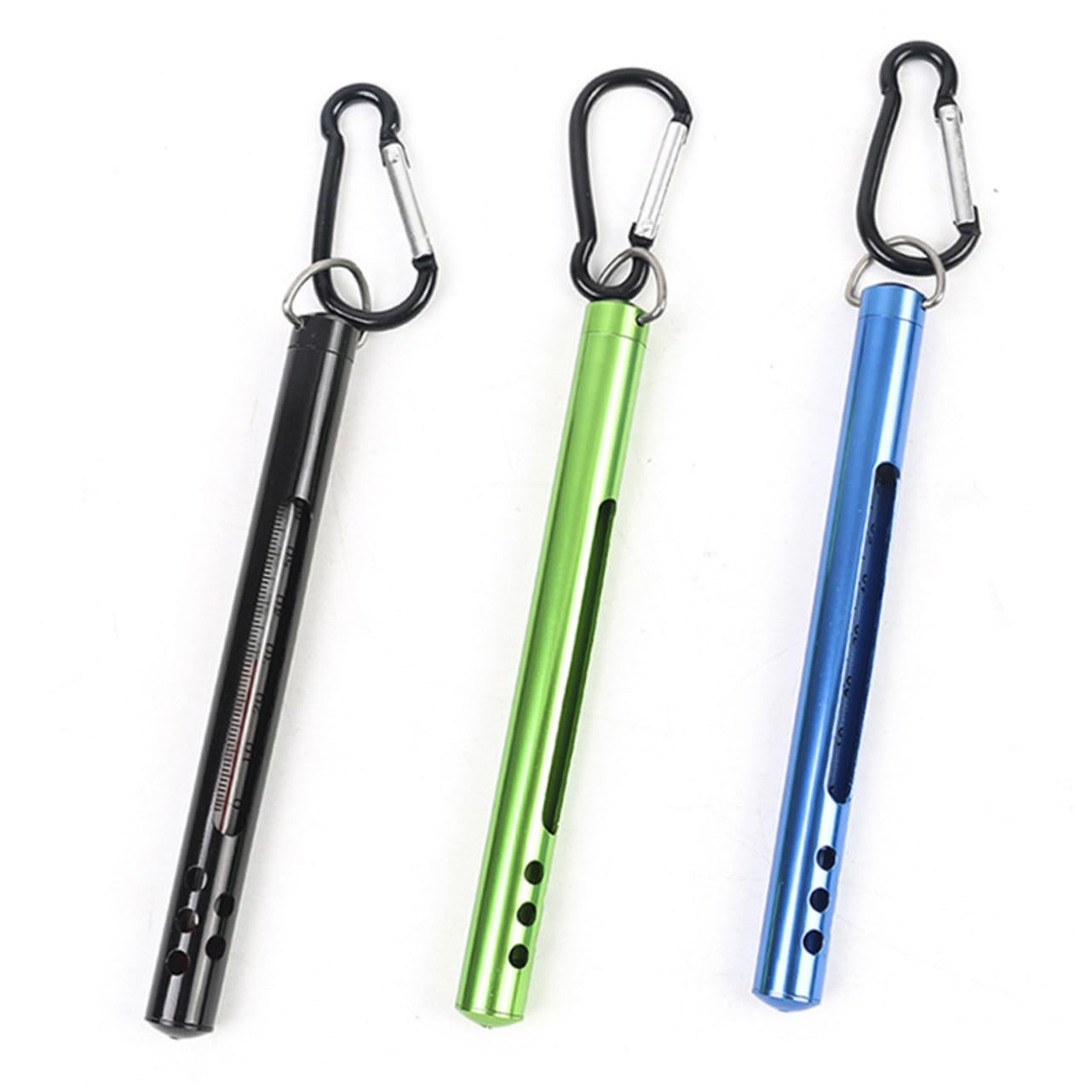Yardwe Lot De 3 Thermomètres De Pêche Style Crayon Fahrenheit Celsius Outil De Pêche À La Mouche Mousqueton Cordon
