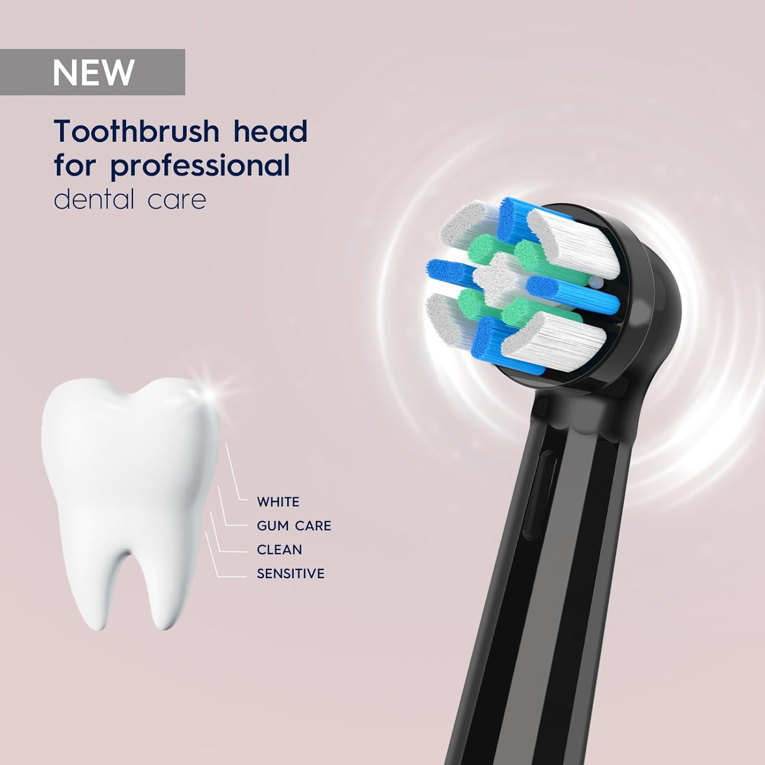 10 Pcs IO Replacement Heads Compatible with Oral b iO 2/3/4/5/6/7/8/9/10 for Teeth Clean, Brush Heads Compatible with Oral b IO Electric Toothbrush (Black)