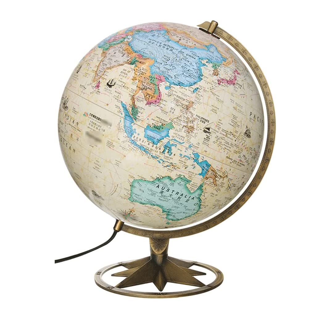 globus 12 inch wereldbol met metalen standaard oplichtende led-verlichting voor het verlichten van de wereldbol nachtlampje decoratiebol 's nachts jasne