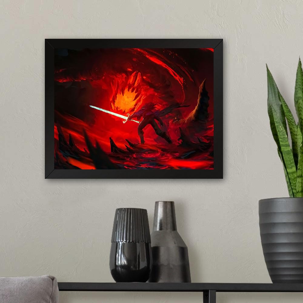 GADGETS WRAP Printed Photo Frame Matte Painting for Home Office Studio Living Room Decoration (11x9inch Black Framed) - Momentum