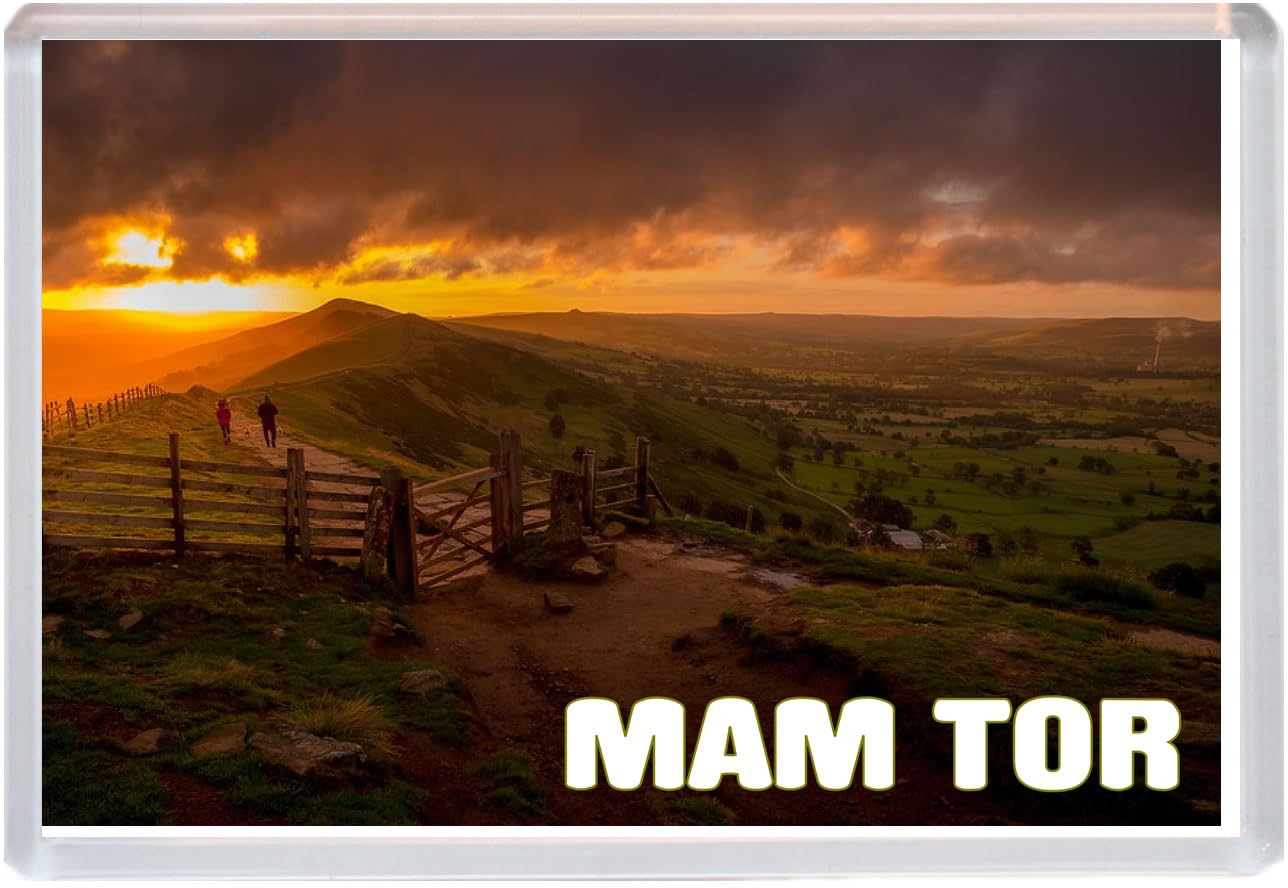 Baked Bean Store Multicolor Mam Tor - Peak District - Jumbo Fridge Magnet 96 X 67Mm Bbsfhm1609