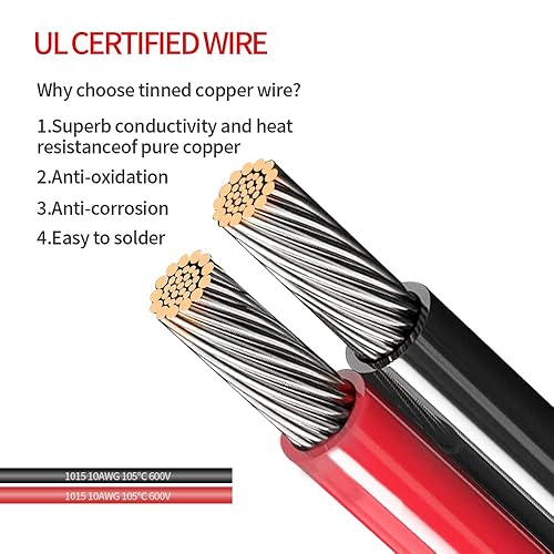 Miniatura 4 de 10AWG SAE a pinzas de cocodrilo, clip de cocodrilo de batería a cable de extensión de conector SAE, cable de abrazadera de batería de desconexión