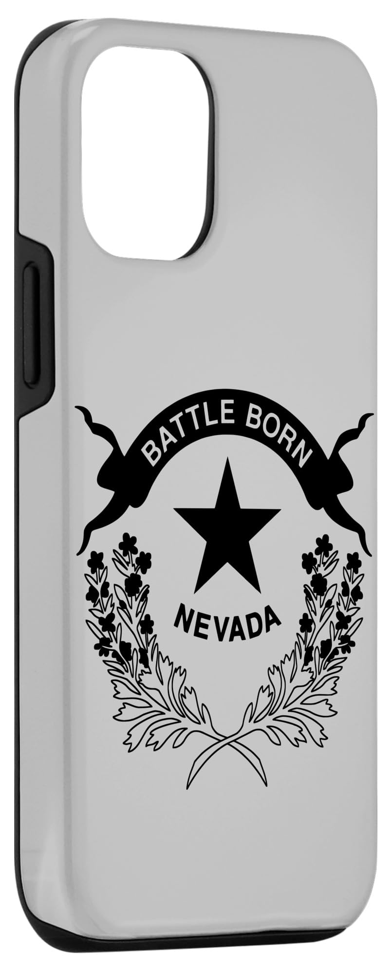 iPhone 12/12 Pro NEVADA STATE FLAG BLACK Case - Image 3