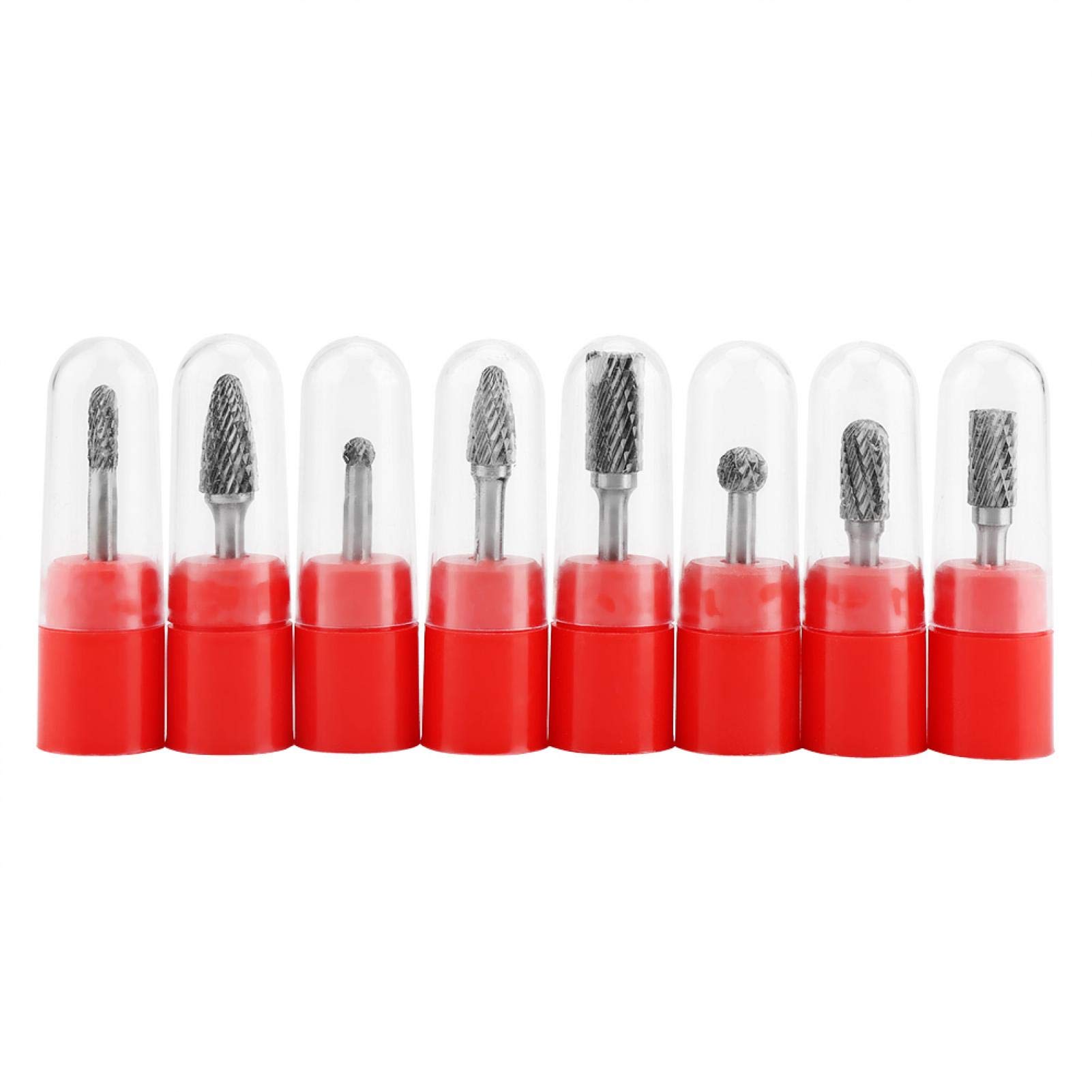 8Pcs Double Cut Carbide Rotary Burr Set Tungsten Steel Rotary Burr Set 1/4