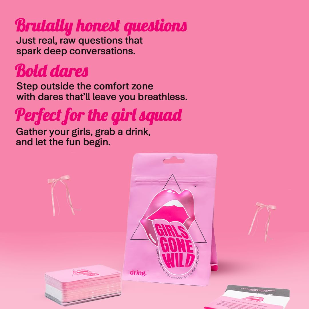Dring Girls Gone Wild - Bachelorette Party Game | The Ultimate House Party Game for Girlfriends (Adult, 75 Cards, 3 Exciting Categories) | Perfect for Girlfriends Night, Birthdays & Reunions! - Image 5 thumbnail