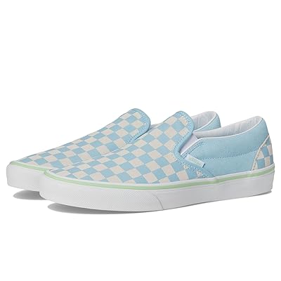 Vans Classic Slip On Checkerboard Skate Shoes Checkerboard Crystal Blue
